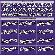 Load image into Gallery viewer, Custom Purple White-Black Authentic Raglan Sleeves Baseball Jersey