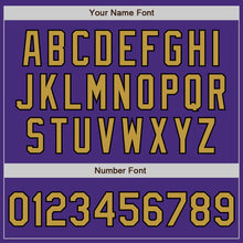Load image into Gallery viewer, Custom Purple Old Gold-Black Authentic Raglan Sleeves Baseball Jersey
