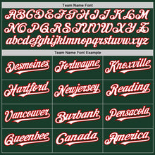 Load image into Gallery viewer, Custom Green White-Red Authentic Raglan Sleeves Baseball Jersey