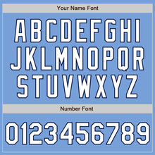 Load image into Gallery viewer, Custom Light Blue White-Navy Authentic Raglan Sleeves Baseball Jersey