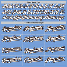 Load image into Gallery viewer, Custom Light Blue White-Brown Authentic Raglan Sleeves Baseball Jersey