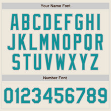 Load image into Gallery viewer, Custom Cream Teal-Gray Authentic Raglan Sleeves Baseball Jersey
