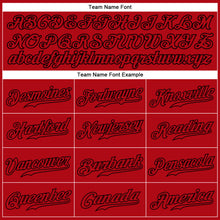 Load image into Gallery viewer, Custom Red Red-Black Authentic Baseball Jersey