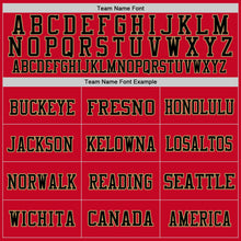 Load image into Gallery viewer, Custom Red Black-Old Gold Mesh Authentic Throwback Football Jersey