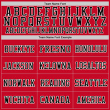 Load image into Gallery viewer, Custom Red Black-White Mesh Authentic Throwback Football Jersey