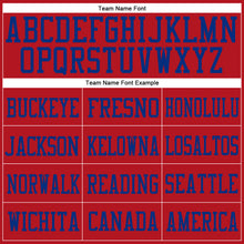 Load image into Gallery viewer, Custom Red Red-Royal Mesh Authentic Football Jersey