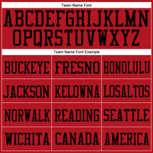 Load image into Gallery viewer, Custom Red Red-Black Mesh Authentic Football Jersey