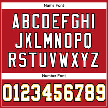 Load image into Gallery viewer, Custom Red White-Gold Mesh Authentic Football Jersey