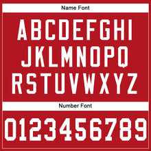 Load image into Gallery viewer, Custom Red White Mesh Authentic Football Jersey