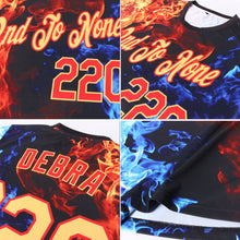 Load image into Gallery viewer, Custom Red Gold-Red 3D Pattern Design Flame Performance T-Shirt