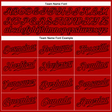 Load image into Gallery viewer, Custom Red Red-Black Authentic Sleeveless Baseball Jersey