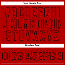 Load image into Gallery viewer, Custom Red Red-Black Authentic Sleeveless Baseball Jersey