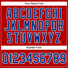 Load image into Gallery viewer, Custom Red Royal-White Authentic Sleeveless Baseball Jersey