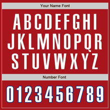 Load image into Gallery viewer, Custom Red White-Royal Authentic Baseball Jersey