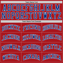 Load image into Gallery viewer, Custom Red Royal-White Authentic Throwback Basketball Jersey
