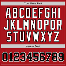 Load image into Gallery viewer, Custom Red Black-White Authentic Throwback Basketball Jersey