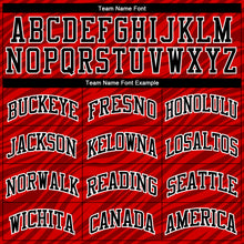 Load image into Gallery viewer, Custom Red Black-White Round Neck Sublimation Basketball Suit Jersey