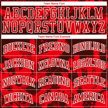 Load image into Gallery viewer, Custom Red Red-Black Round Neck Sublimation Basketball Suit Jersey