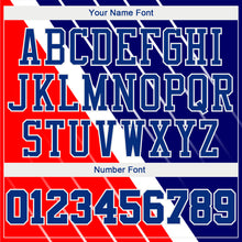 Load image into Gallery viewer, Custom Red Royal-White Round Neck Sublimation Basketball Suit Jersey