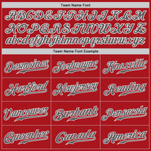 Load image into Gallery viewer, Custom Red Steel Gray-White Authentic Baseball Jersey