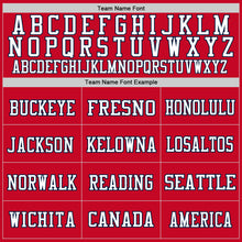 Load image into Gallery viewer, Custom Red Navy-White Mesh Authentic Football Jersey