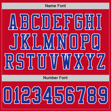 Load image into Gallery viewer, Custom Red Royal-White Mesh Authentic Football Jersey