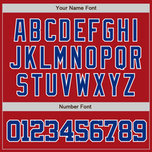 Load image into Gallery viewer, Custom Red Royal-White Authentic Baseball Jersey