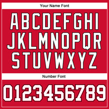 Load image into Gallery viewer, Custom Red White-Black Authentic Throwback Basketball Jersey