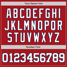 Load image into Gallery viewer, Custom Red White-Navy Authentic Baseball Jersey