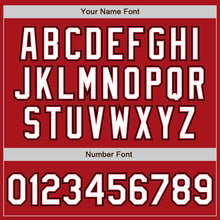 Load image into Gallery viewer, Custom Red White-Black Authentic Baseball Jersey