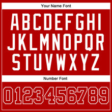 Load image into Gallery viewer, Custom Red White Pinstripe Red-White Authentic Basketball Jersey