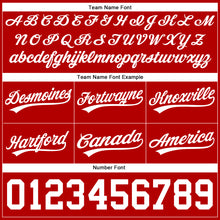 Load image into Gallery viewer, Custom Red White Authentic Throwback Basketball Shorts