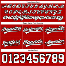 Load image into Gallery viewer, Custom Red White-Black Authentic Throwback Basketball Shorts