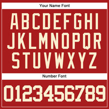 Load image into Gallery viewer, Custom Red Cream Authentic Baseball Jersey