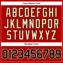 Load image into Gallery viewer, Custom Red Black Pinstripe City Cream Authentic Baseball Jersey