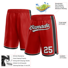 Load image into Gallery viewer, Custom Red White-Black Authentic Basketball Shorts