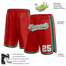 Load image into Gallery viewer, Custom Red White-Kelly Green Authentic Basketball Shorts