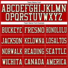 Load image into Gallery viewer, Custom Red Cream-Black Mesh Authentic Football Jersey