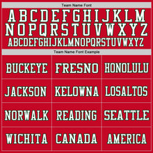 Load image into Gallery viewer, Custom Red White-Green Mesh Authentic Football Jersey