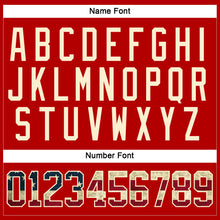 Load image into Gallery viewer, Custom Red Vintage USA Flag Black-Cream Hockey Lace Neck Jersey