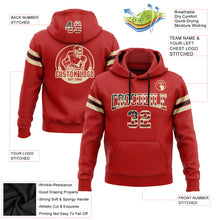 Load image into Gallery viewer, Custom Stitched Red Vintage USA Flag City Cream-Black Football Pullover Sweatshirt Hoodie