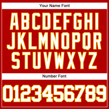 Load image into Gallery viewer, Custom Red White-Gold Authentic Baseball Jersey