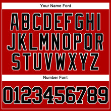 Load image into Gallery viewer, Custom Red Black-White Authentic Baseball Jersey