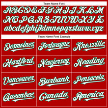 Load image into Gallery viewer, Custom Red White-Kelly Green Authentic Baseball Jersey