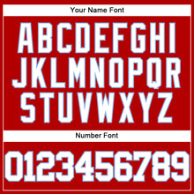 Load image into Gallery viewer, Custom Red White-Light Blue Authentic Baseball Jersey