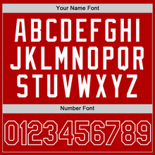 Load image into Gallery viewer, Custom Red White Authentic Throwback Baseball Jersey