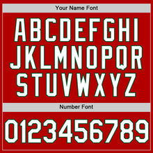 Load image into Gallery viewer, Custom Red White-Green Authentic Throwback Baseball Jersey