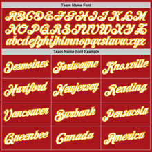 Load image into Gallery viewer, Custom Red White-Gold Authentic Throwback Basketball Jersey