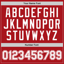 Load image into Gallery viewer, Custom Red White Authentic Throwback Basketball Jersey