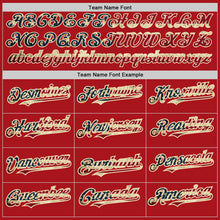 Load image into Gallery viewer, Custom Red Cream Pinstripe Vintage USA Flag Authentic Baseball Jersey